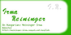 irma meininger business card